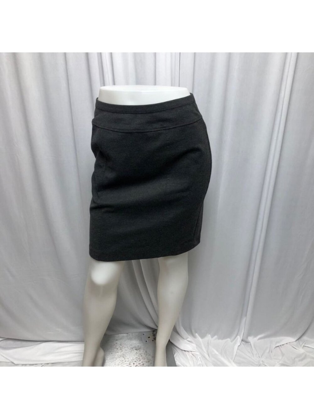 Ellen Tracy Skirt Womens Size Medium Dark Gray Stretchy Pencil Office Classic